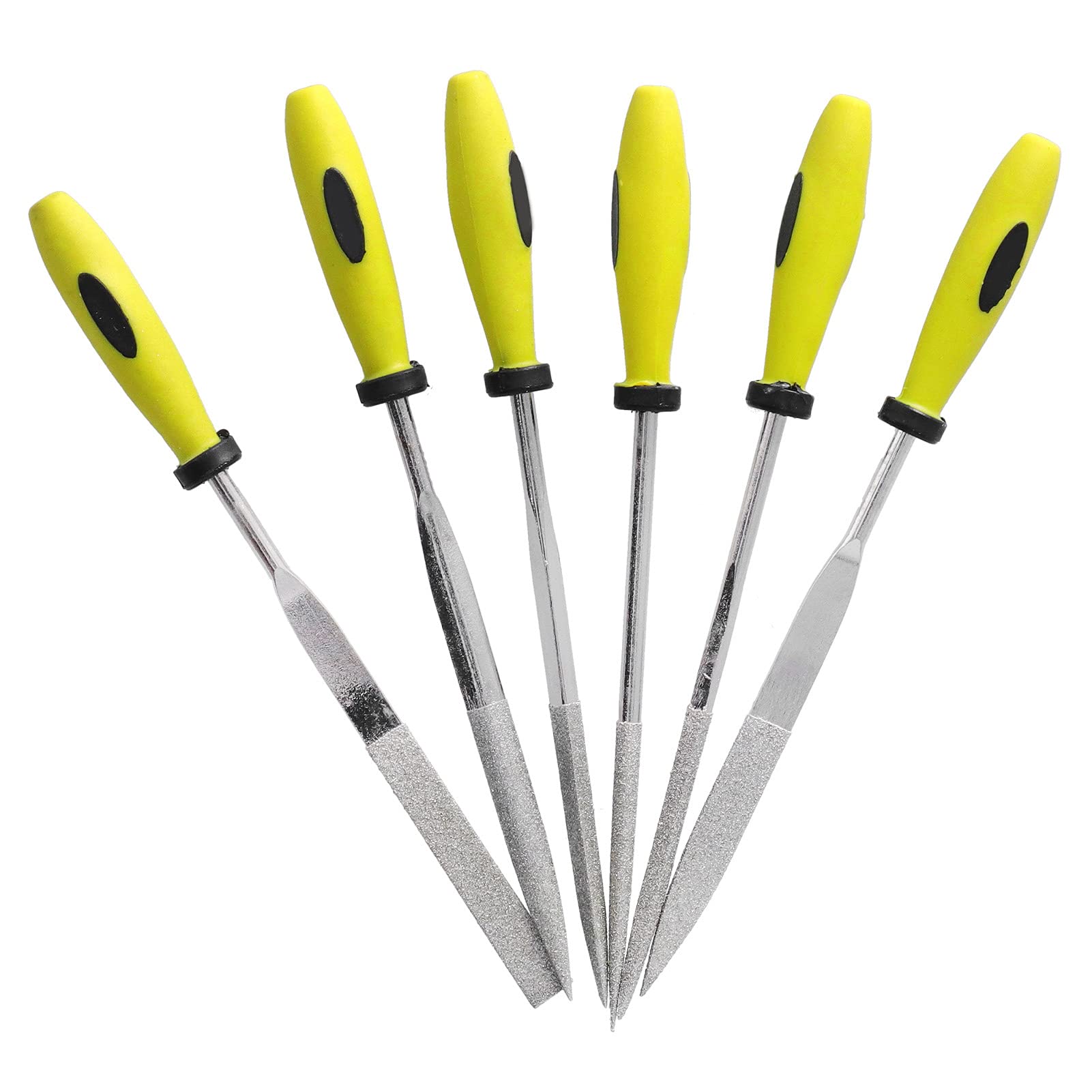 SIXRUN Set di Lime Ad Ago, Acciaio Al Cuscinetto Rivestite con Smeriglio,
