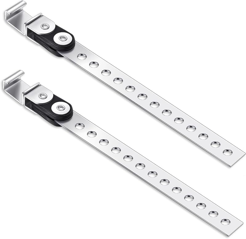 Geetery 2 Pcs Exhaust Hangers Muffler Hanger Swivel Tail Pipe Universal Exhaust Tailpipe Hanger Heavy Duty Tailpipe Muffler Bracket Flexible Swivel, Silver (13 Hole)