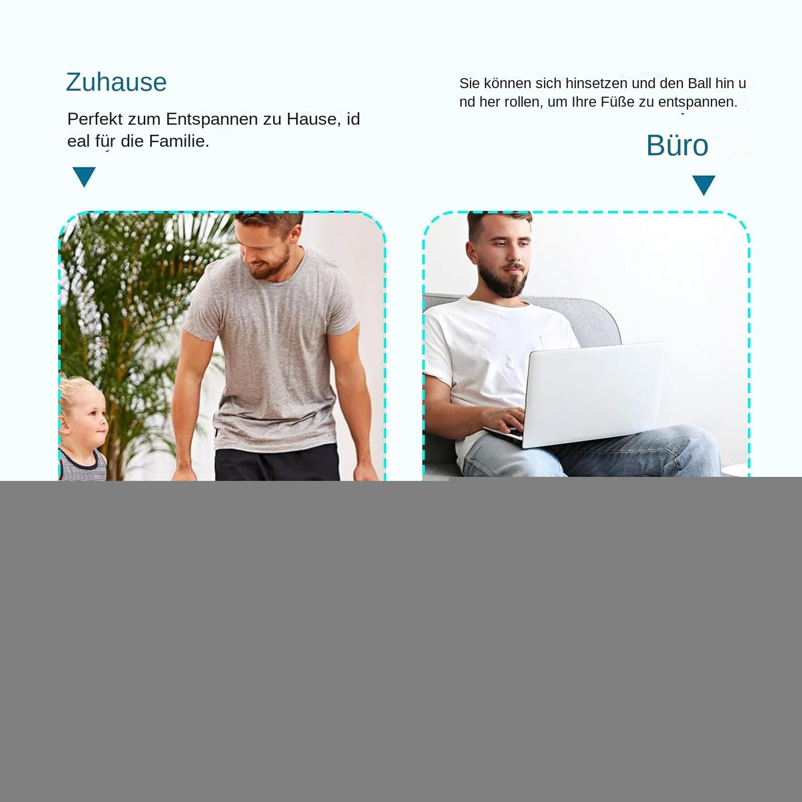 Fußmassagematte,Fuß Druckpunkt Massagegerät Reflexzonen Matte - 5-Zonen Massagepad für Muskelentspannung, Durchblutungsförderung, besseren Schlaf, Erholung, Reisen, Fitness, Männer, Frauen