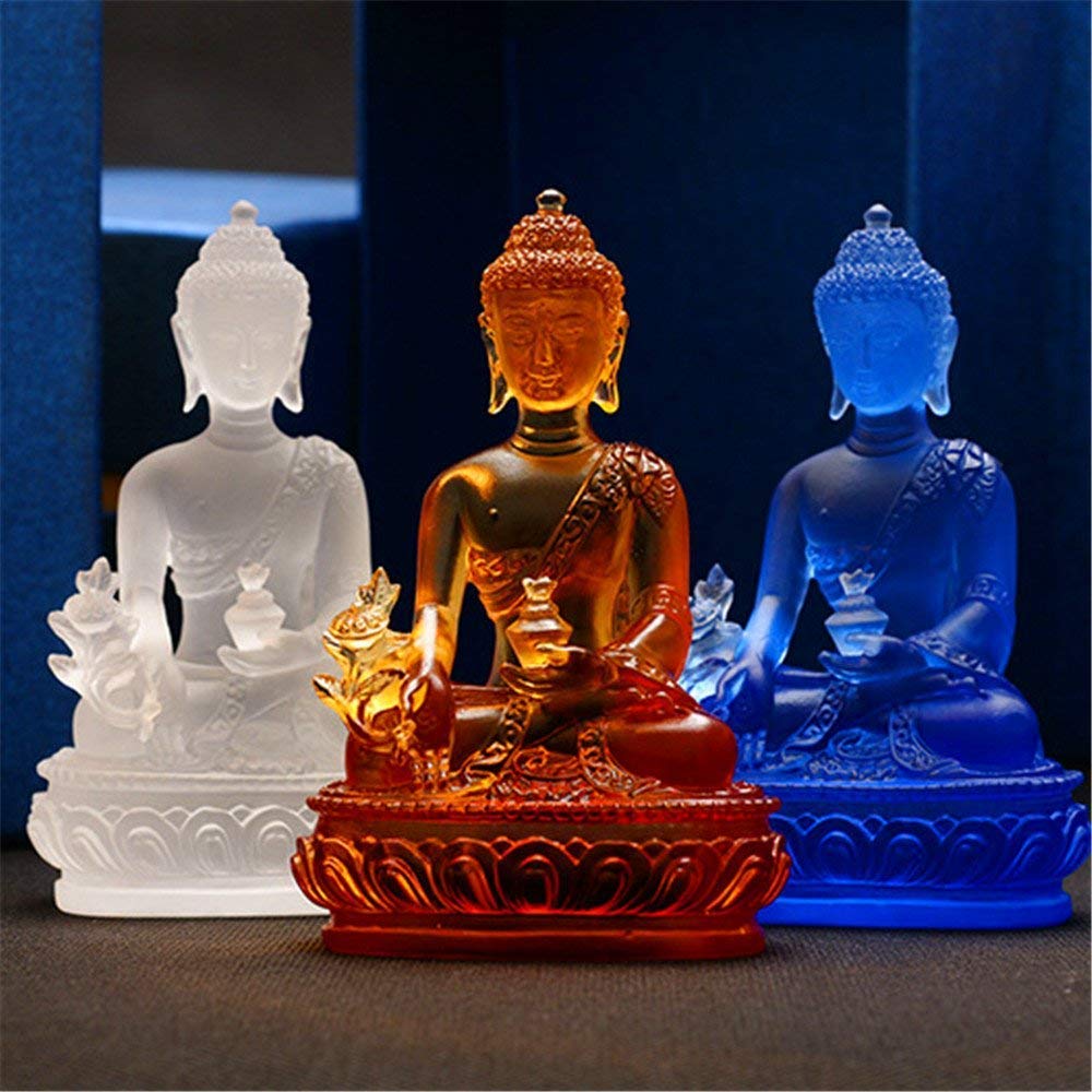 Statua di Buddha – Artigianato in vetro di alta qualità per la decorazione di casa e ufficio, regalo unico per meditazione e risvegli spirituali, elegante accento per la casa, opera d'arte decorativa