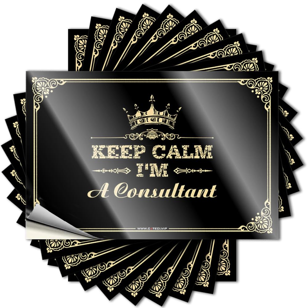 Keep Calm I'm A Consultant Cool Glitter - Decal Laptop Waterproof Decal(12X18CM)
