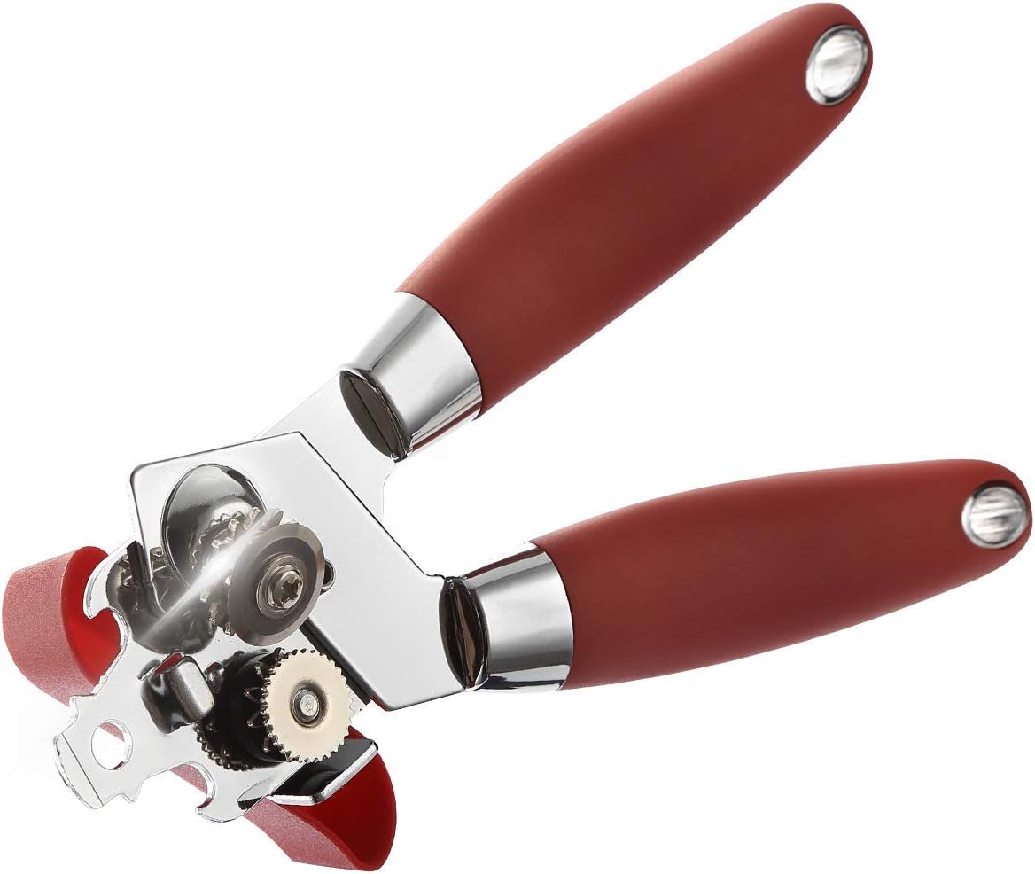Wanbasion Red Kitchen Can Openers Manual Stainless Steel, Tin Opener No