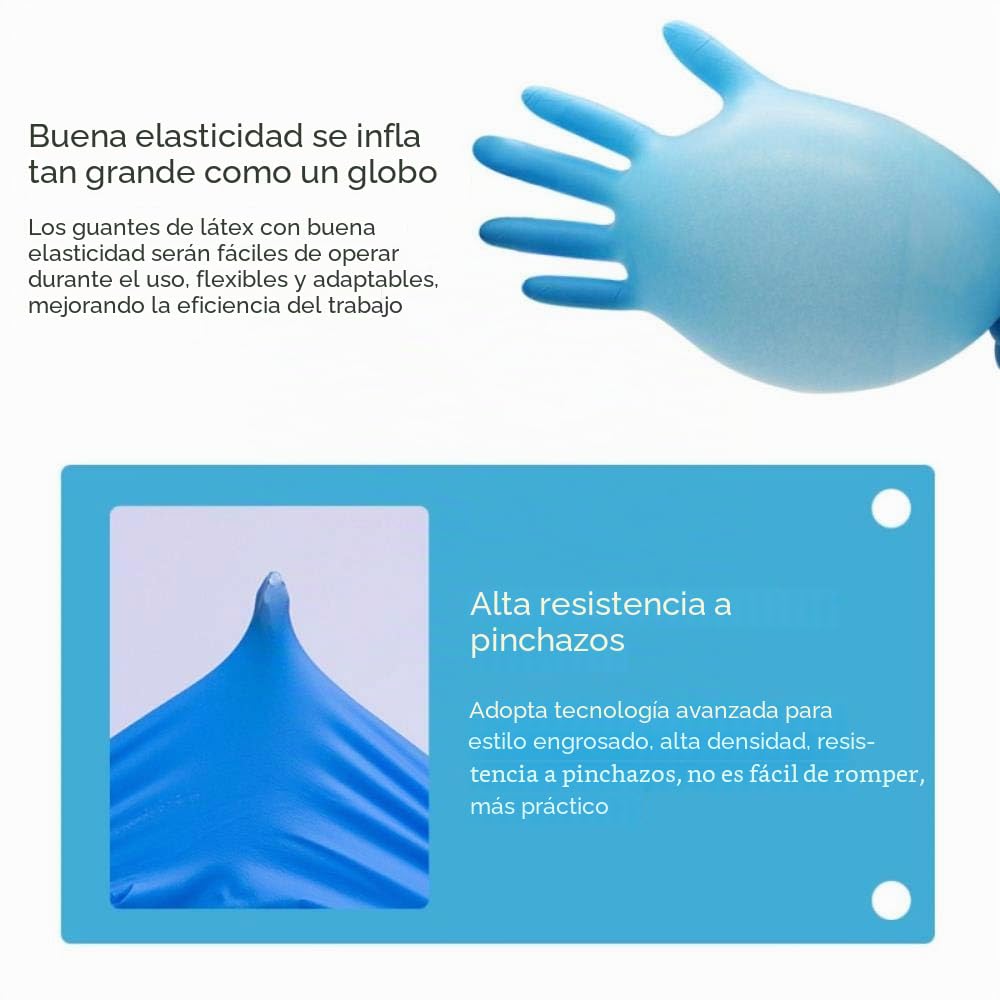 100 Piezas Guantes Desechables Guantes médicos de látex Sello Duradero y de Alta Elasticidad lavavajillas Cocina Trabajo Caucho jardín Universal para Mano Izquierda y Derecha, Blanco, S