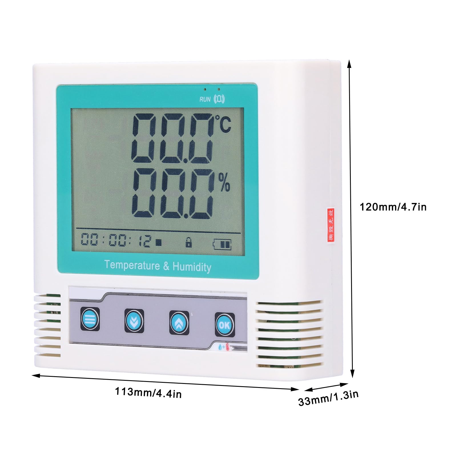 Registrador de datos de temperatura y humedad ZenithAur con precisión de ±0,2 ℃ y ±2% RH, memoria de 260.000 puntos, interfaz USB Registrador de temperatura en tiempo real para