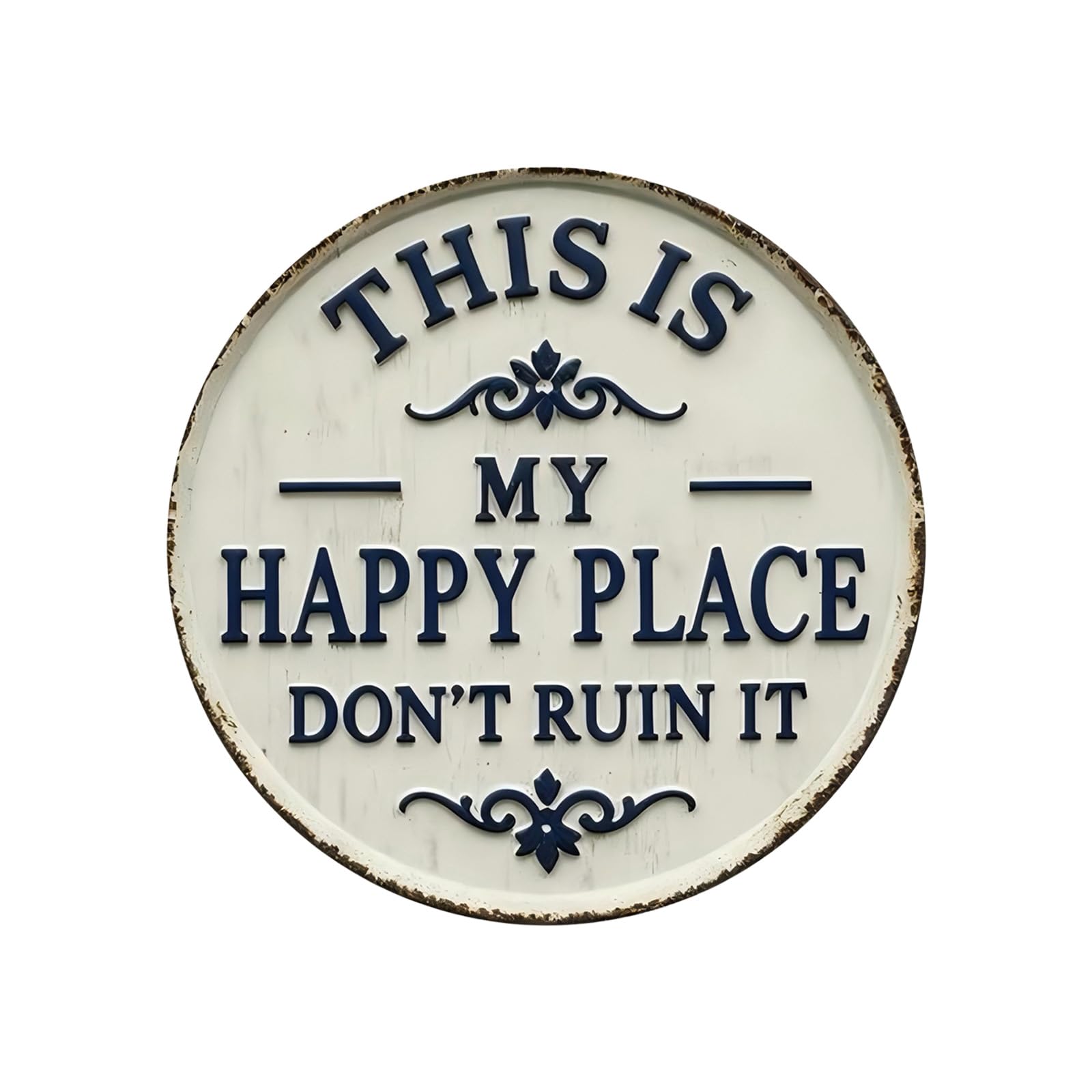 Metal Welcome Sign This Is My Happy Place Do Not Ruin It for Garden Wall Front Door Decor Funny Garden Welcome