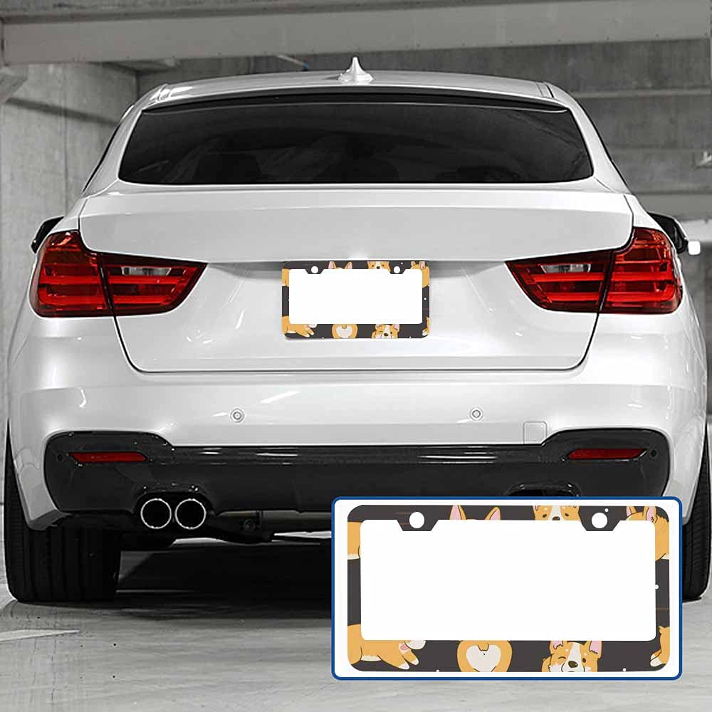 2Pack License Plate Frame Cover,License Plate Frame Shield Combo with