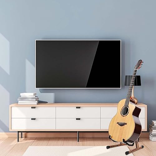 Miniatura 7 de SNIGJAT Soporte para guitarra acústica, soporte de guitarra de madera con grano de tigre, soporte de guitarra eléctrica de piso con espuma, soporte