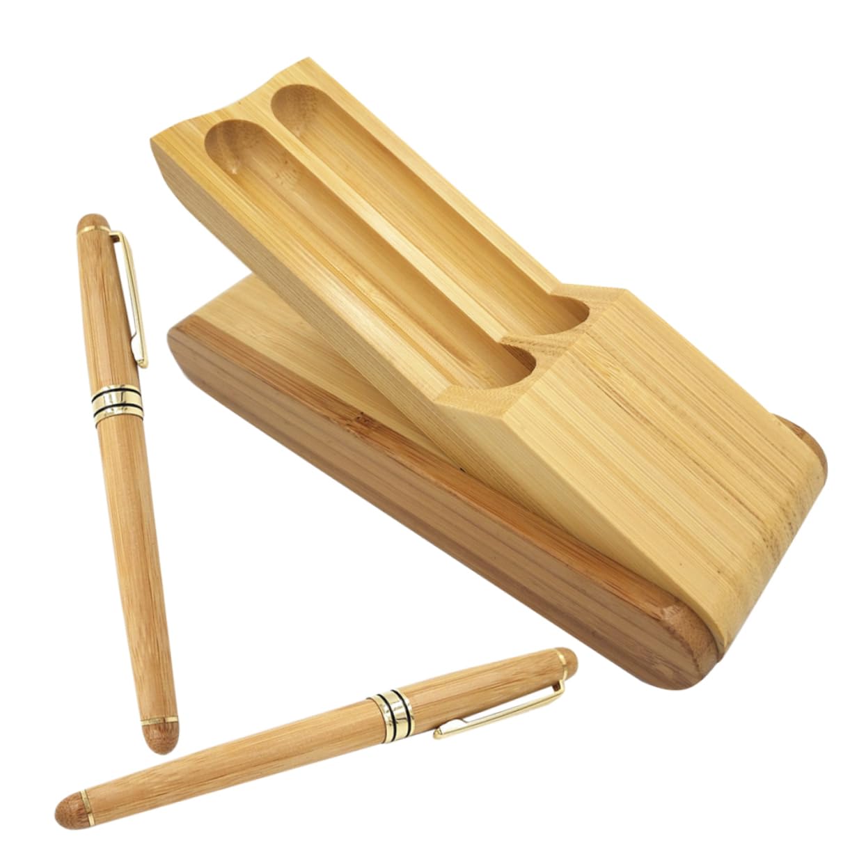 VALICLUD 4 Sätze Stift-Set Signierstifte für etui mit Füllfederhalter für Kalligrafie Büro Reise einfacher Füllfederhalter Tinten Füller Bambus