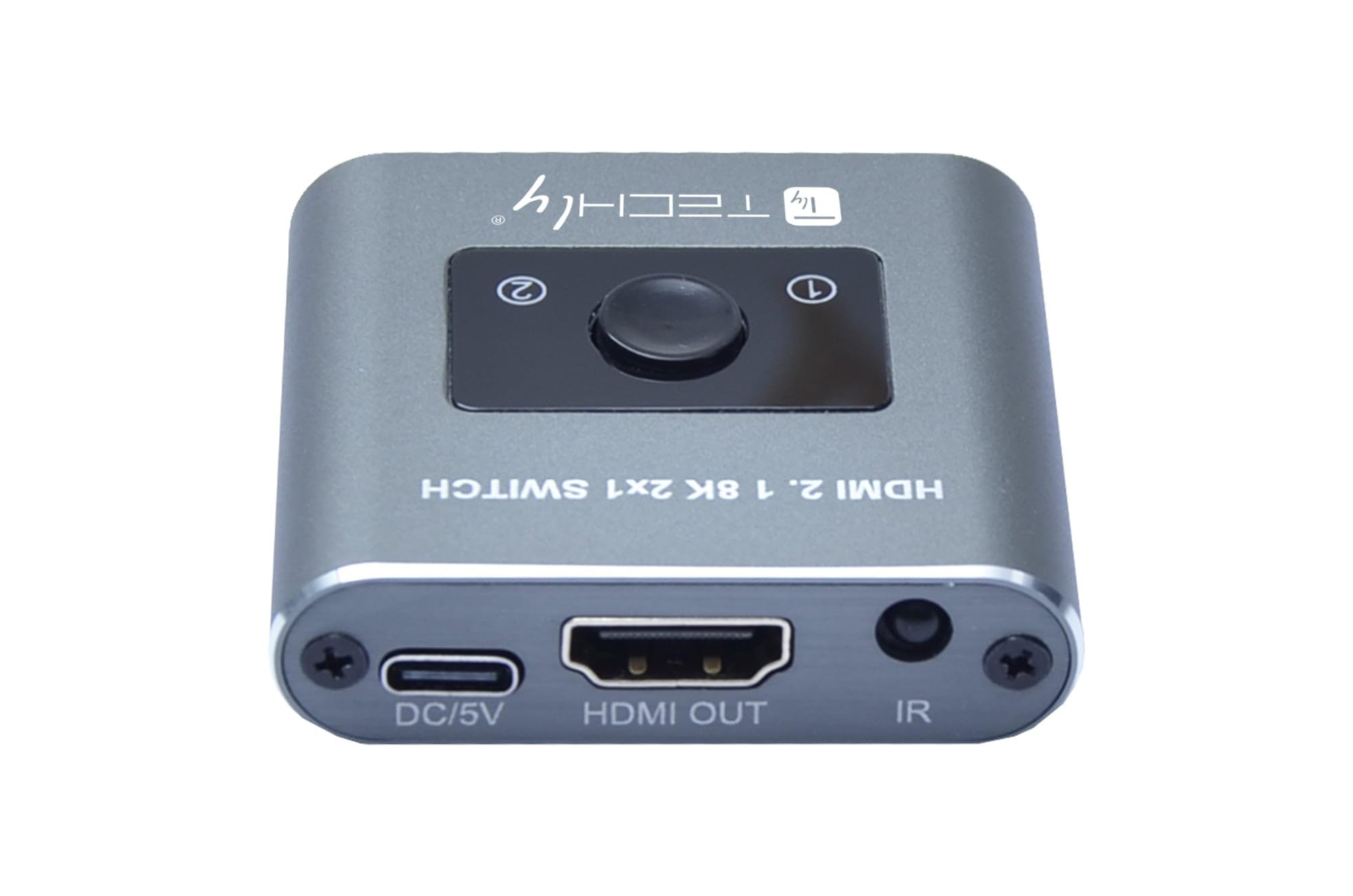 TECHLY 365504 Switch 2x1 HDMI 2.1 8K Szary