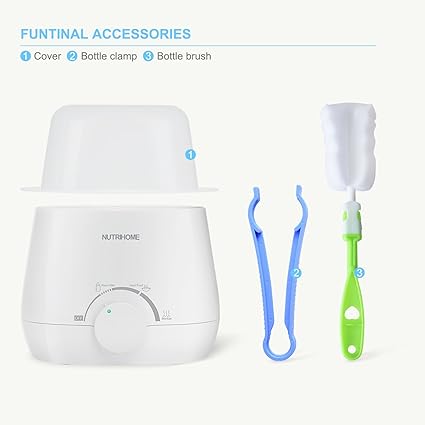 Ba Bottle Warmer Esterilizador A Vapor 3 En 1 Con Control De Temperatura En 5 Escalas Rapida Calentador De Leche Uniforme Calefaccion Bebe De Alimentos Con Cubierta Precisos Cepillo Para Ba Bottle Warmer Esterilizador A Vapor 3 En 1 Con Control De Temperatura En 5 Escalas Rapida Calentador De Leche Uniforme Calefaccion Bebe De Alimentos Con Cubierta Precisos Cepillo Para