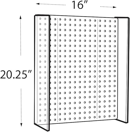 Miniatura 2 de Azar Displays 700357-ORG Pantalla de alimentación de tablero de clavijas de 16 pulgadas de ancho x 20.25 pulgadas de alto con alas laterales de 3