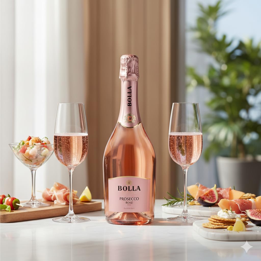 Bolla Prosecco DOC Rosé Extra Dry - Spumante Rosé, 6 bottiglie