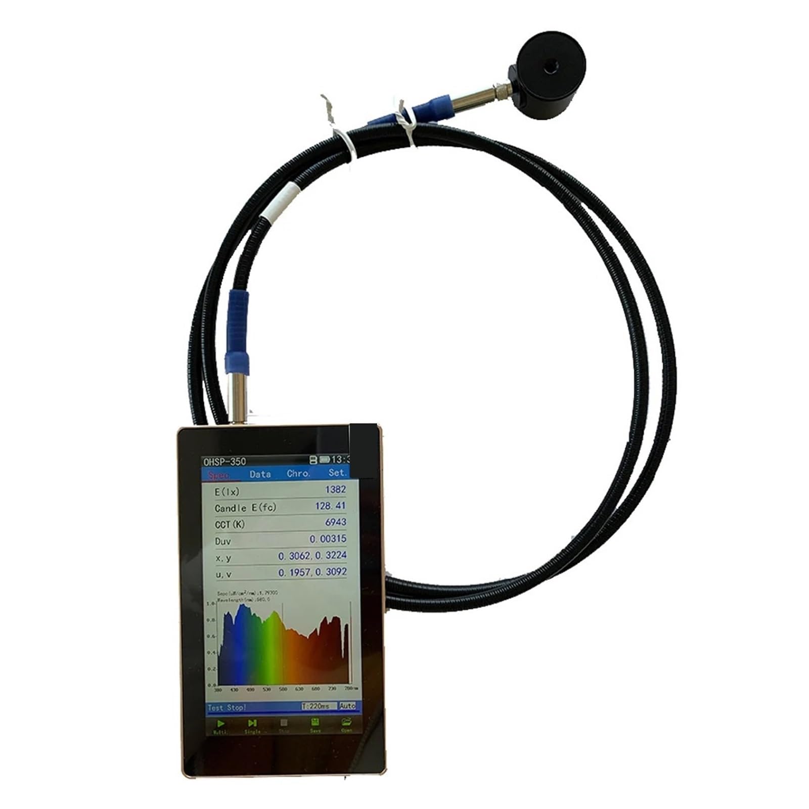Mthckxjbsuz One Color Spectrometer Portable, Grow Light Tester Ppfd Meter Par Spectrometer For Horticulture