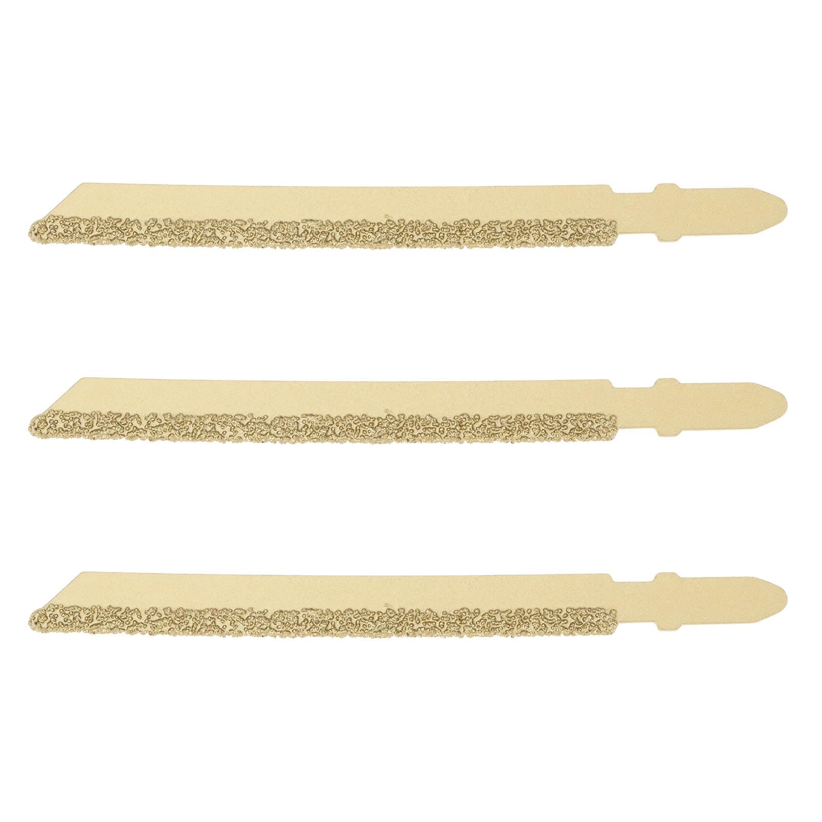 eMagTech 3PCS Brazed Diamond Jigsaw Blades 100 mm 46 Grit Compatible with Marble Stone Granite Tile Ceramic