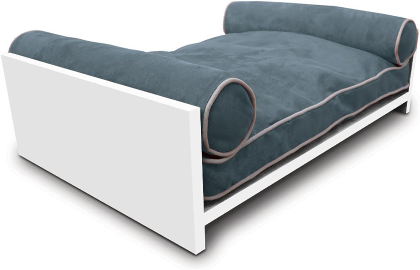 White Bambu Daybed - Berry Blue (29"L x 19.5"W x 8"H)