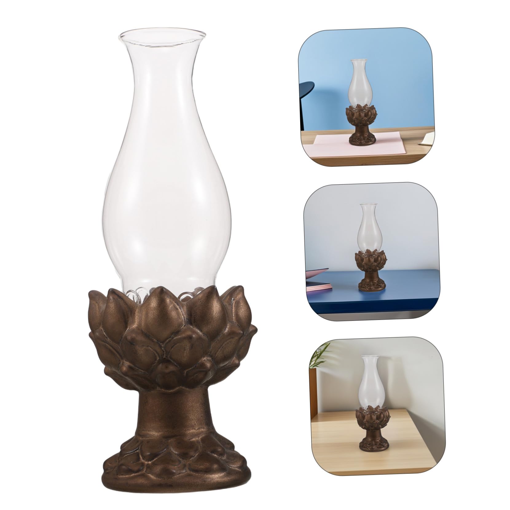 Tybetańska Mosiężna Lampa Naftowa Uchwyty Na Podgrzewacze W Kształcie Lotosu Lampa Naftowa W Stylu Retro Dekoracyjny Świecznik Tybetański Uchwyt Na Lampę Naftową Latarenka