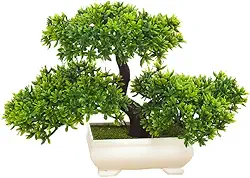 Bonsai artificial, árvore de plantas de simulação para casa e escritório, ornamentos de plantas artificiais emulam plantas decorativas para porta da frente, árvores artificiais, mini pinheiro