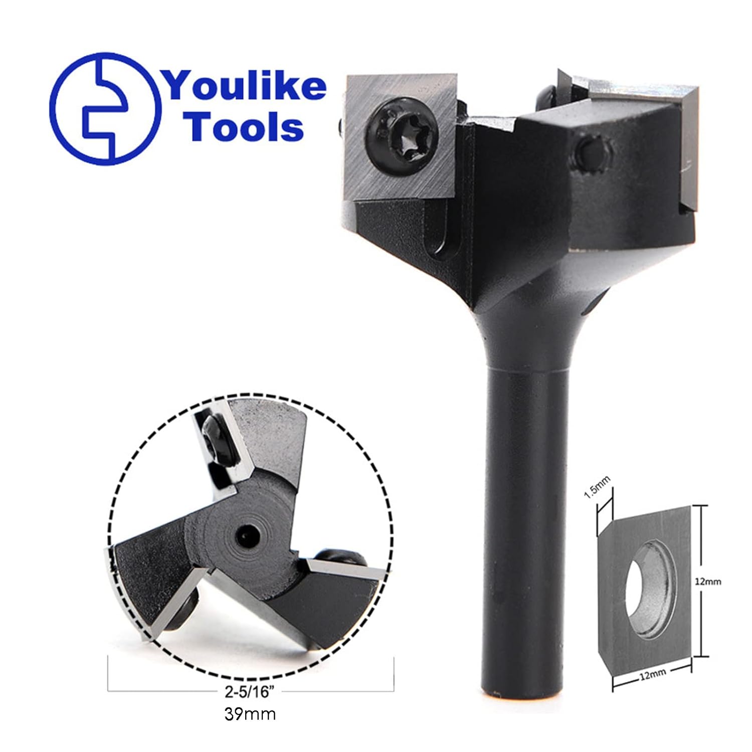 FHS CNC Surfacing Router Bits Planing Tool for Router Woodworking Hand