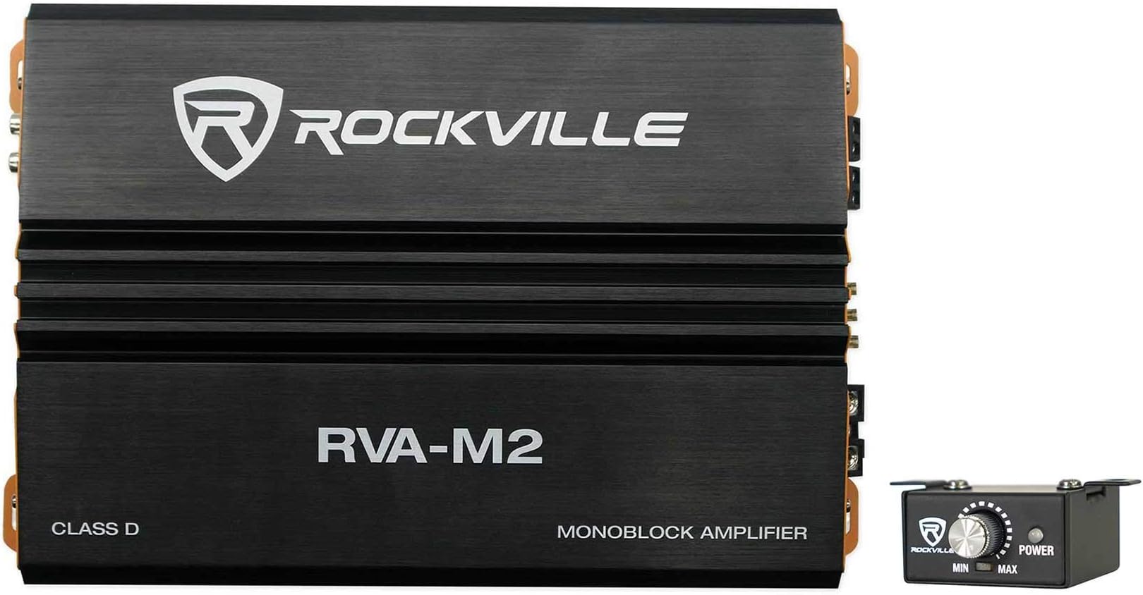 RVA-M2 Mono Car Amplifier, 2500W, 625W Dyno-Certified RMS at 1 Ohm, With Bass Remote, Class-D, MOSFET, Perfect for Subwoofers and Car Audio