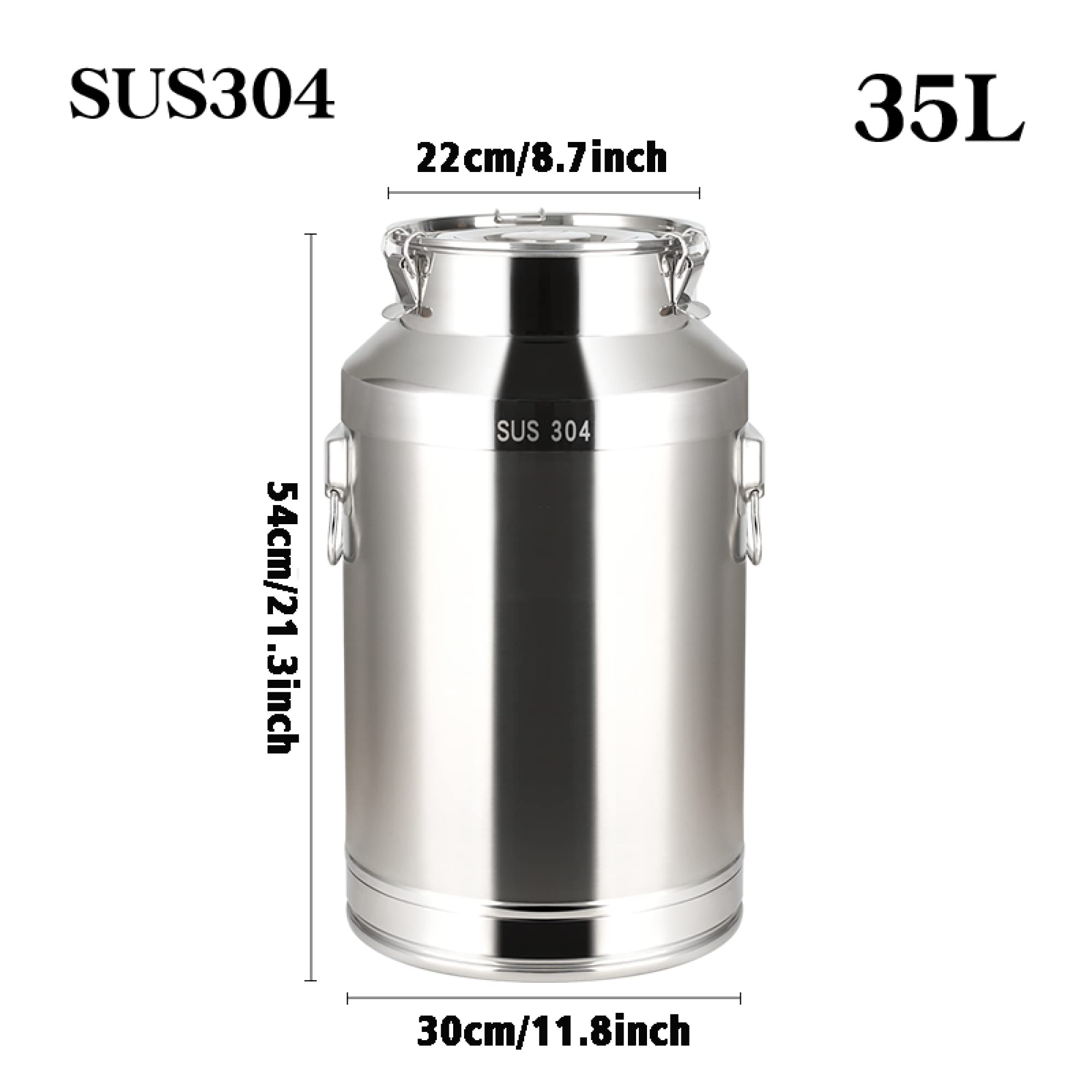 Puszki do transportu mleka ze stali nierdzewnej 15 l / 20 l / 28 l / 35 l - zamknięte pojemniki na mleko z kranem / bez kranu - wiadra na mleko do przechowywania herbaty wina i nabiału