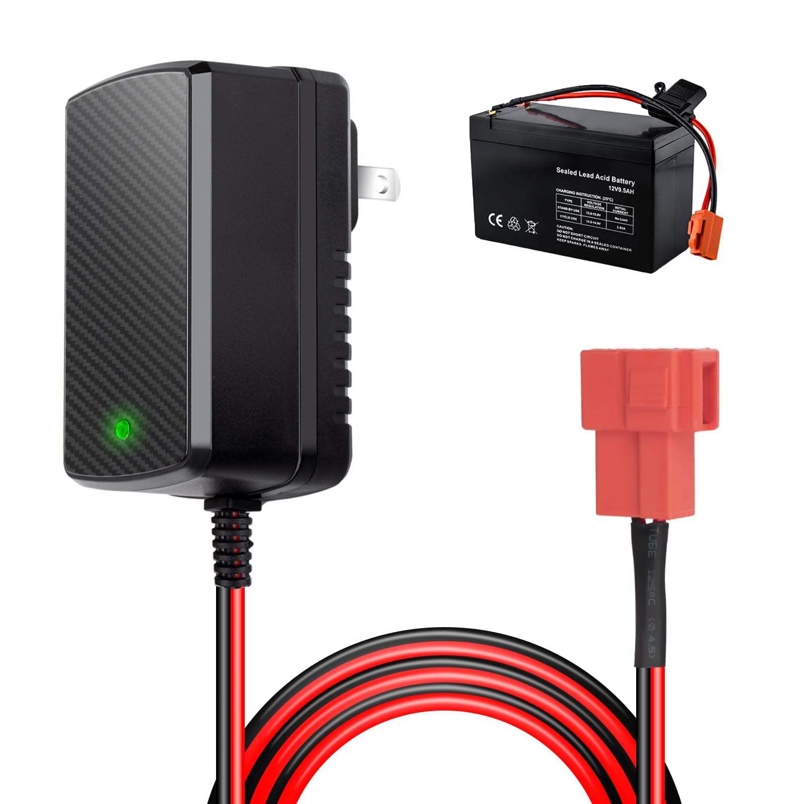 12V Charger for Kids Ride On Toys Cars for Kid TRAX GMC, BMX X6, Kid TRAX GMC, Wal-Mart, Moto ATV Quad, 12 Volt Battery Charger for Kids Ride On Toys