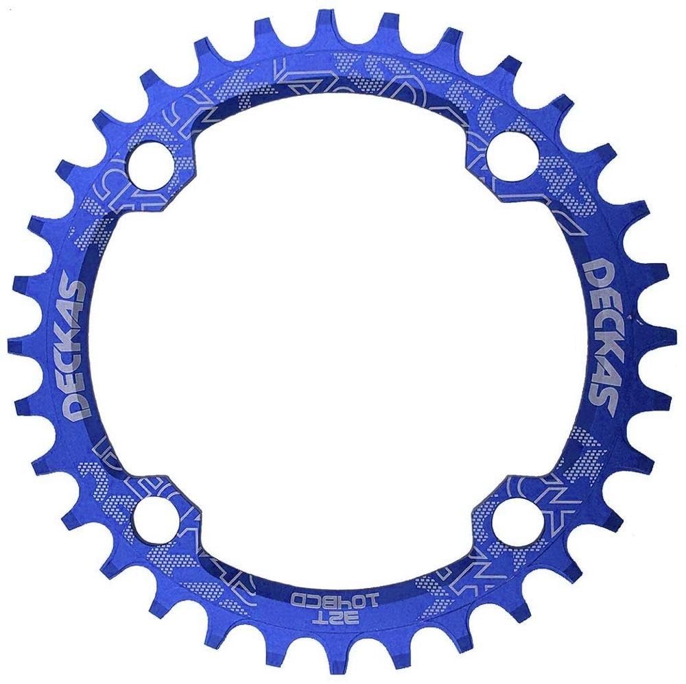 ETomey Chainring 104BCD Round Narrow Wide MTB Mountain Bicycle 32T 34T 36T 38T Single Tooth Plate Parts 104 BCD Chain Ring (Color : Blue disc 36T)