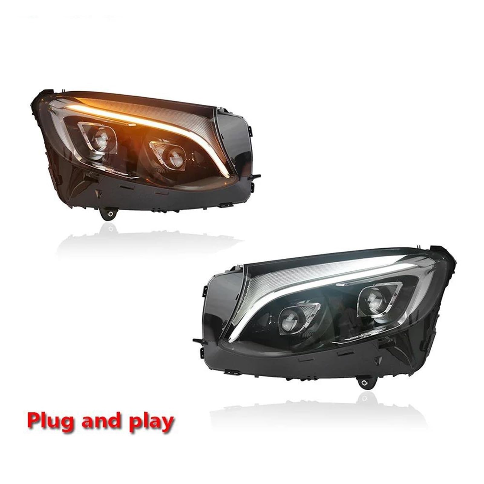 Migliora la sicurezza della guida notturna Accessori Per Auto Gruppi Fari Nebbia DRL Freno Indicatori Di Direzione Lampada Plug And Play Per Benz GLC W253 2016-2019