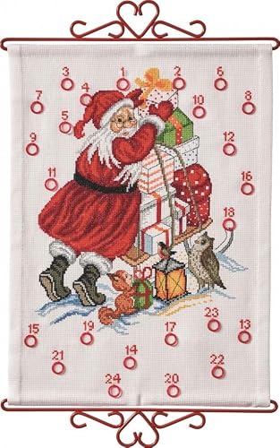 Permin Stacking Presents Advent Counted Cross Stitch Kit, 32cm x 44cm