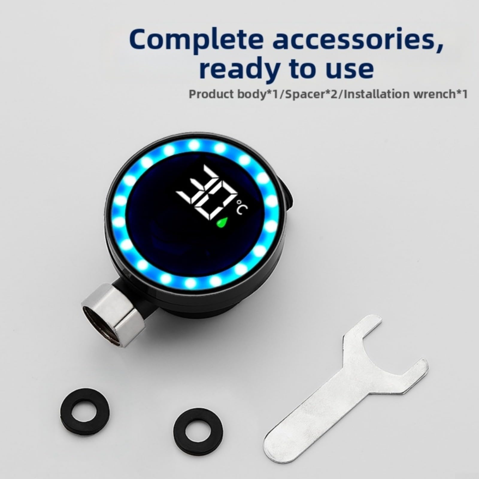 Wasserthermometer, Duschthermometer LED-Digitalanzeige, digitales mit sofortiger Temperaturanzeige
