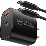 PD 30W Fast Charger Compatible with Meta Quest 3 3S VR Headset, Dual Port USB Wall Charger + Type C Power Cord for Oculus Quest 2 Headset Accessories, 6.6Ft C to C Charging Cable Black