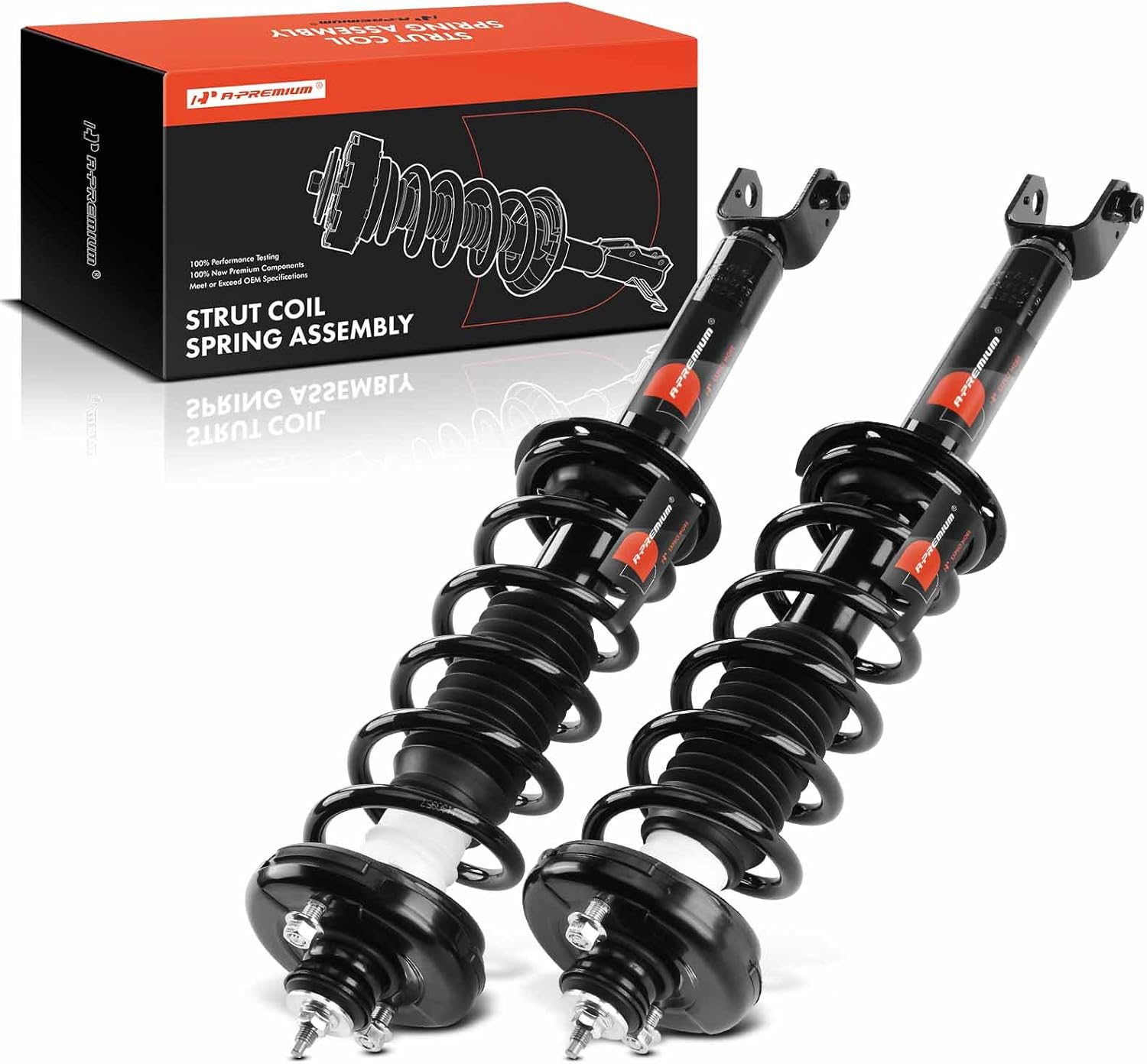 A-Premium Rear Complete Struts Compatible with Acura TSX 2009-2012 - 2x Replacement Suspension Shock Absorber with Coil Spring Assembly
