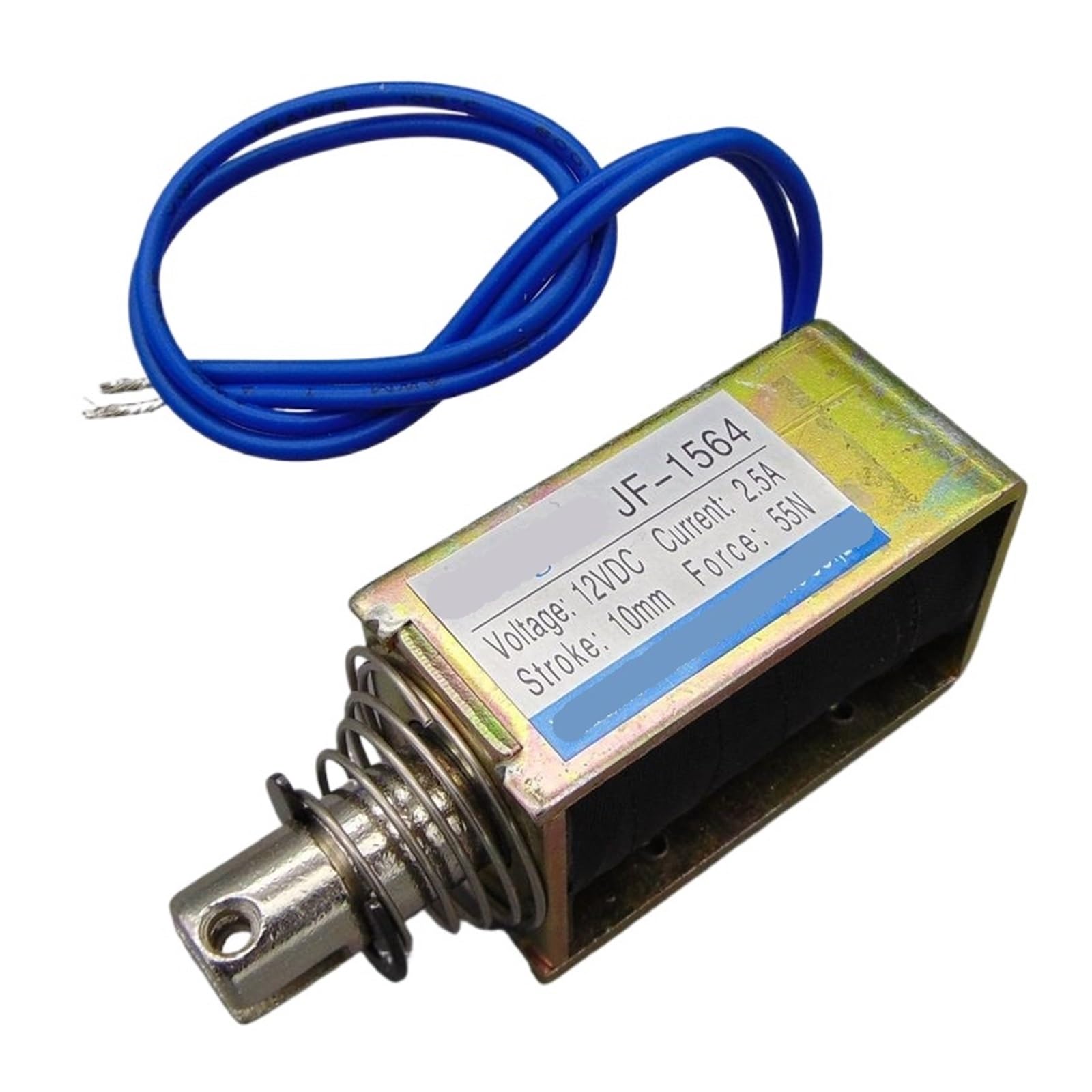 Elektromagnes liniowy trakcyjny, 12 V DC, 24 V DC, 2,5 A, siła 55 N, skok 10 mm (12 VDC)