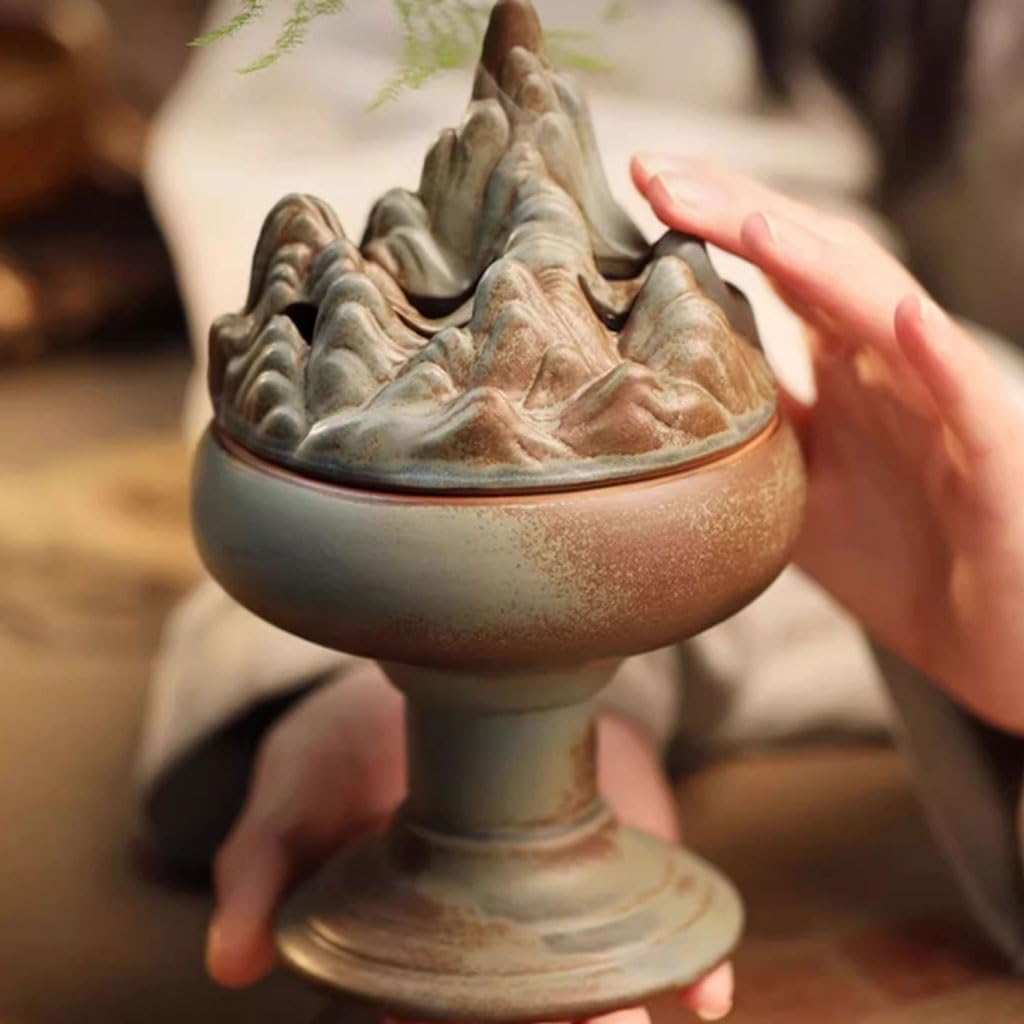 Incense Holder Retro Ceramic Aromatherapy Burner Household Agarwood Coil Incense Zen Incense Seal Incense Burner Incense Cone Holder