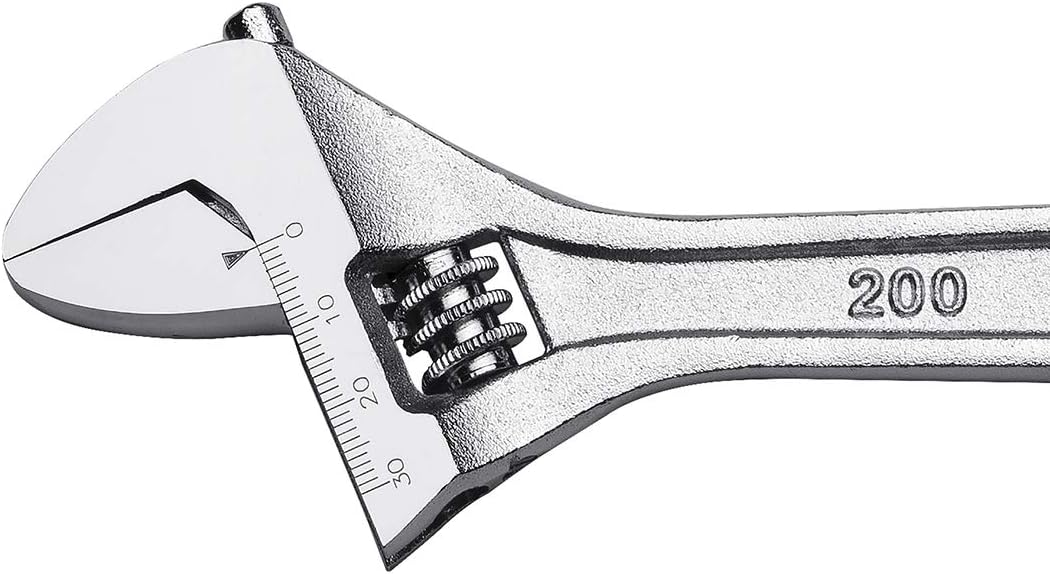 Jetech 4pcs Adjustable Wrench Set, Metric + SAE Professional Heavy Duty 6in, 8in, 10in, 12in, Industry Grade Shifter Spanners with Large Opening, Roll-up Pouch