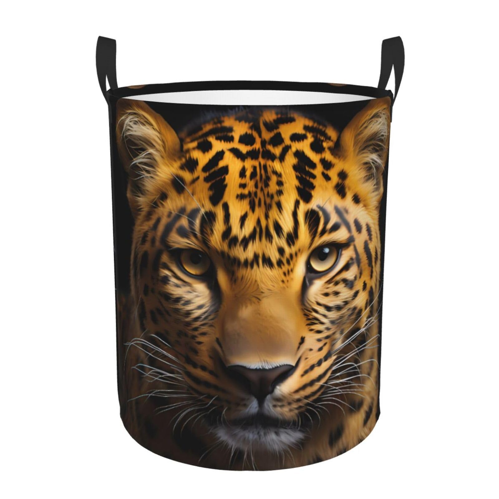 S Circular Hamper The deep-eyed leopard Print for Dirty Clothes
