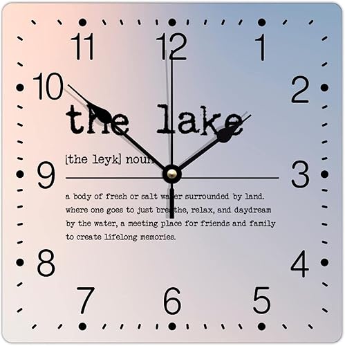 Miniatura 21 de Reloj de PVC con definición de nadador, sin marco, dichos primitivos, diccionario, obra de arte de 10 pulgadas, funciona con pilas, reloj de pared