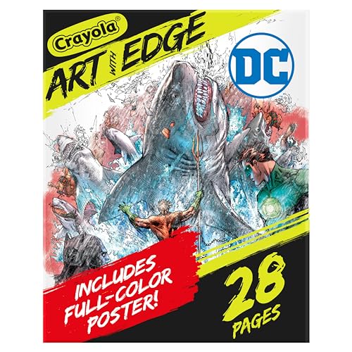 Crayola Arte com borda, conjunto de colorir Liga da Justiça, para adultos, presente para adolescente