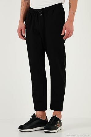Buratti Pamuklu Regular Fit Yüksek Bel Düz Paça Çimalı Jogger Pantolon Erkek PANTOLON 5908058
