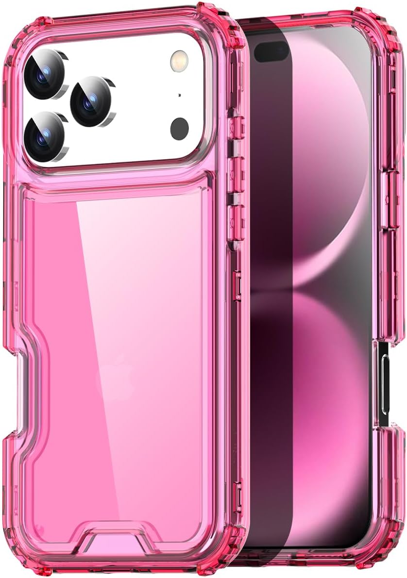 AICase for iPhone 18 Pro Max Case Clear 3 in 1 Heavy Duty Protection