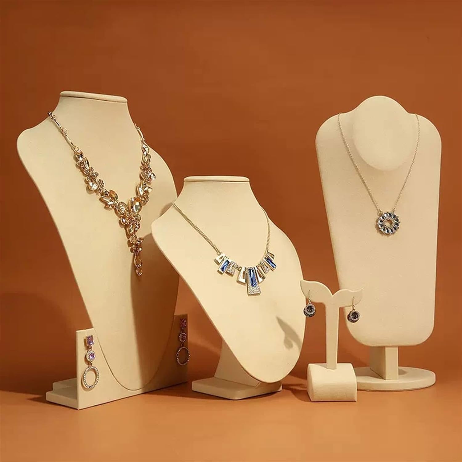 ジュエリースタンド ジュエリーディスプレイネックレスチェーンジュエリーバストディスプレイホルダースタンド、ネックレスディスプレイネッ