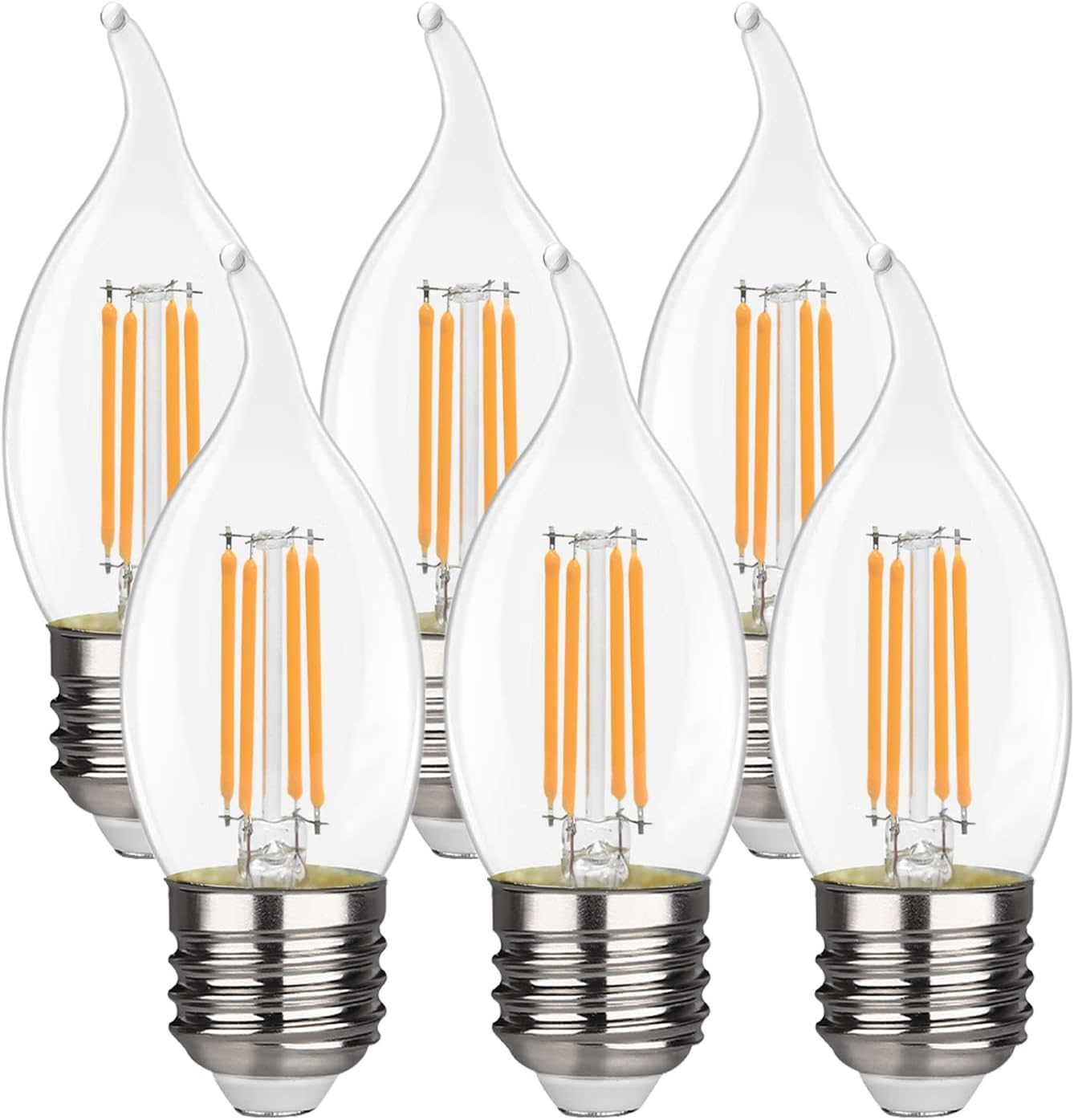 YIMILITE CA11 E26 LED Candelabra Bulbs 4W(40 Watt Equivalent) 2700K