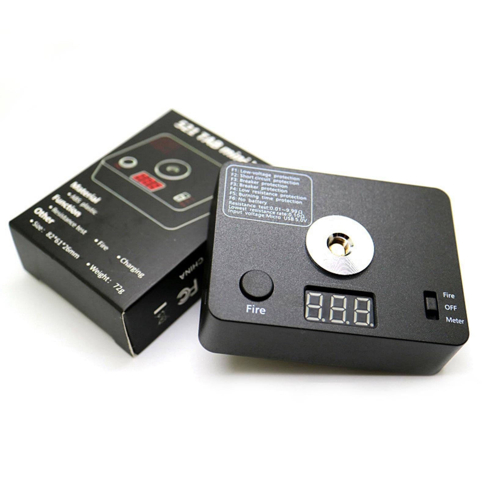 Ohmmètre Numérique Mini AWHAO Coil Check Pour Réparation Bobines - Testeur Résistance Précis Noir 8,2cm
