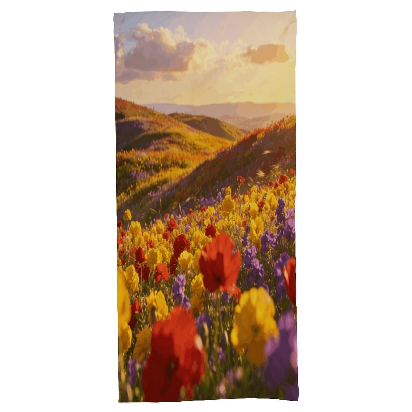 Fodpand Style Gilded Flower Sea Bath Towel, Highly Absorbent & Quick Drying Beach Towel, Compact & Lightweight Pool Towel For Bathroom, Beach, Pool, Gym, Spa, And Hotel Use
