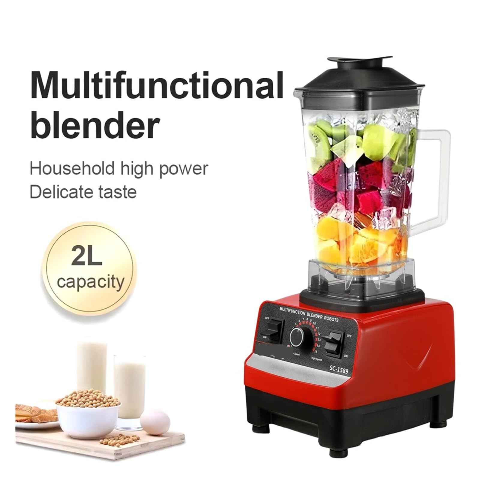 Blender Elektryczny 2 W 1 2000 W Profesjonalny Mikser Wyciskarka Do Soków Blender Do Owoców I Warzyw Blendery Stołowe Robot Kuchenny Dla Dzieci łAtwy W UżYciu