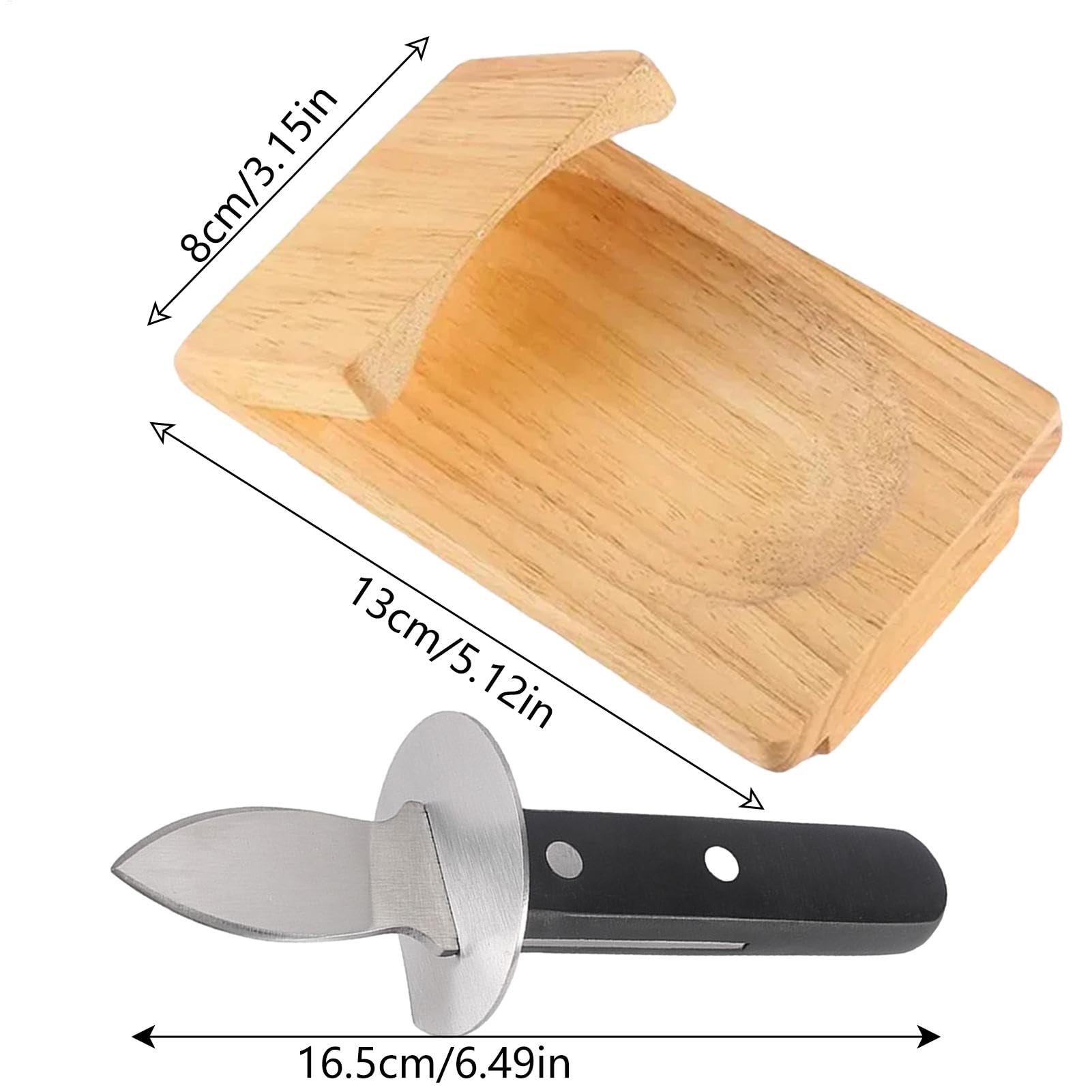 Austernmesser und Austernklammer Set, Austernöffner Austernschäler Handschutz Meeresfrüchte Werkzeug, Ergonomischer Schalentieröffner Küchenzubehör für Zuhause, Restaurant, Party, Camping, Picknicks
