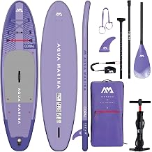Aqua Marina CORAL 10ft2in Premium Inflatable Stand Up Paddle Board iSUP Package, Purple 310 cm Length