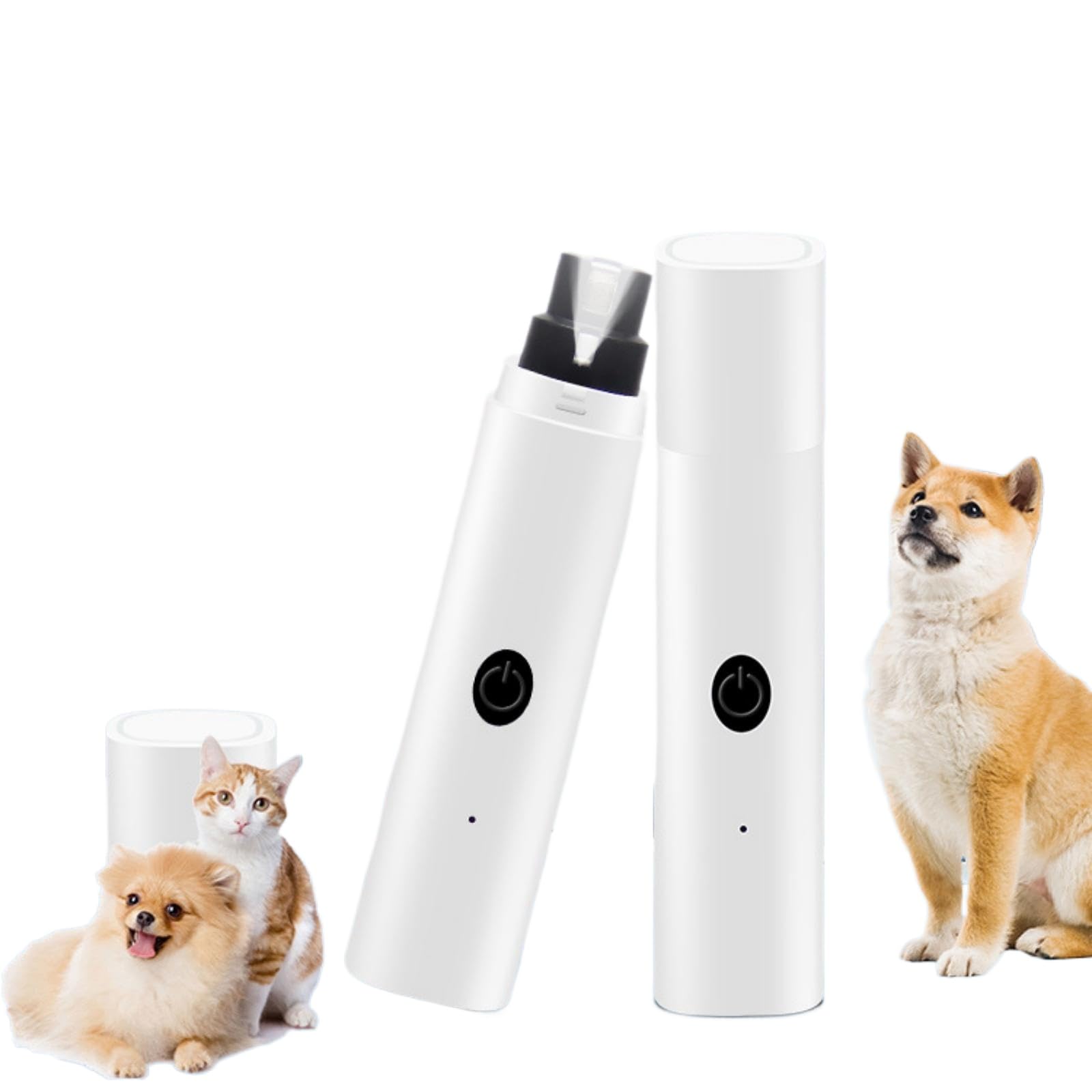 WZADXMC Quiet Rechargeable Pet Nail Grinder - Dog Nail Clippers and Grinder - with LED Lights and Quick Sensor, Diamond-Tip Dust Collector, Suitable for Large Dogs, Small Cats, and Rabbits (White) - image 7