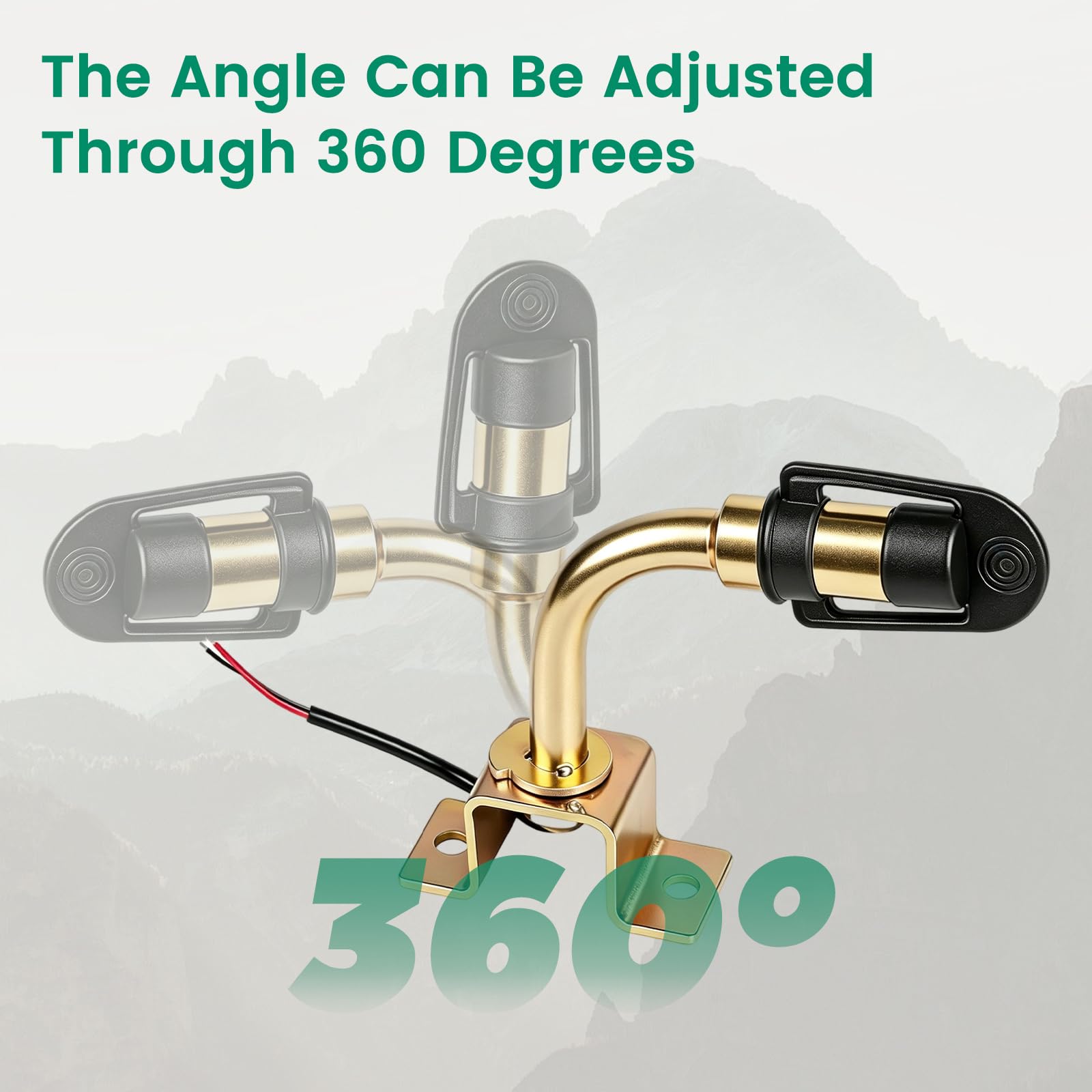2 supporti per luci circolari, 90°, a forma di L, universale, 12 V/24 V, con cavo e tappo in gomma, luce di avvertimento rotante lampeggiante per macchine agricole, trattori, carrelli elevatori