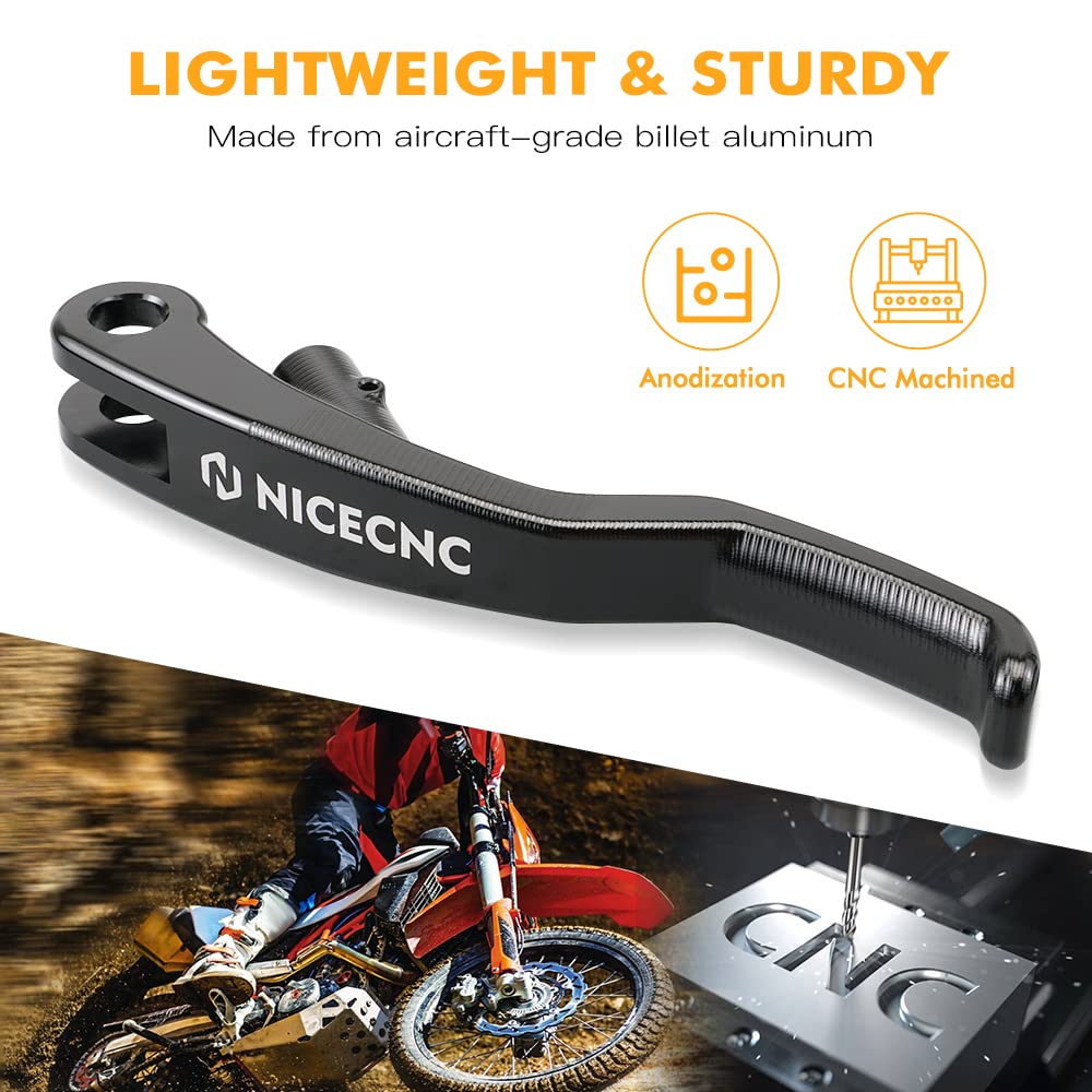 NICECNC Leva della frizione Shorty in alluminio Maniglia della frizione compatibile con 690 Enduro R/SMC R 2014-2023, compatibile con Husqvarna 701 Super Moto ed Enduro 2016-2023, accessori 700 SM/ES,