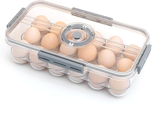 Recipiente de huevos para el hogar para refrigerador, contenedor de huevos transparente para refrigerador, bandeja de almacenamiento de huevos de